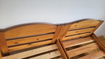 Postel z masivu 90x200, včetně roštu - 5