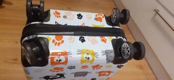 dětský cestovní kufr na kolečkách motiv kočky 55cm - 5
