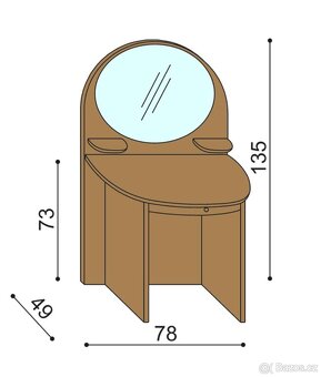 Toaletní stolek se zrcadlem Pavla - 5