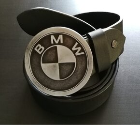 Luxusní kožený opasek s přezkou KTM - nový, nepoužitý - 5