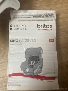 Autosedačka Britax Romer king II. 9-18kg / pasy - 5
