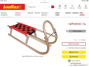 Prodám dětské dřevěné sáňky. - 5