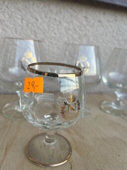 Retro vintage koňakové skleničky Napoleonky - 5