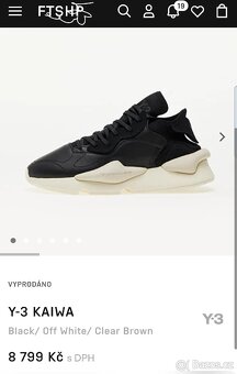 Boty ADIDAS Y-3 KAIWA Black/Cream White vel 36 EUR - 5