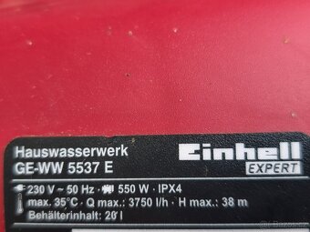 Prodám NEPOUŽITOU Domácí vodárnu Einhell GE-WW 5537 - 5