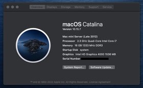 Apple MacMini Server 2012 CPU i7 2,3GHz RAM 16GB HDD 2TB - 5
