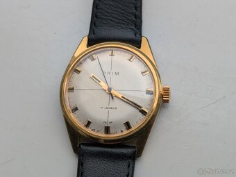 HODINKY PRIM 17 JEWELS - ZLACENÉ.- TOP STAV - 5