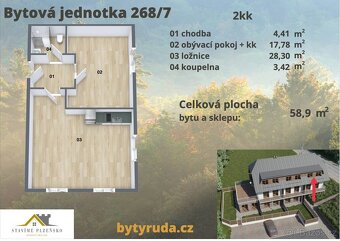Prodej bytu 2+kk 59 m², Železná Ruda, ev.č. 00109 - 5