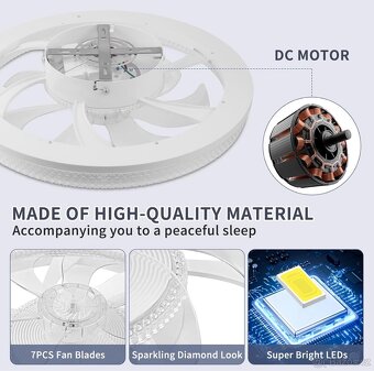 Stropní ventilátor s osvětlením - 5