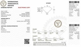 Diamant - Natural Fancy Light Yellow - 0,50ct - VS2 - 5