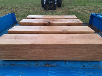 Dubové lavice, sedáky, hranoly , kostky,trámy - 5