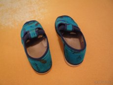 Dětské modré manšestrové bačkůrky, 16,5 cm - 5