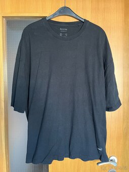 Bavlněné tričko černé Bershka, oversize 3 ks - 5