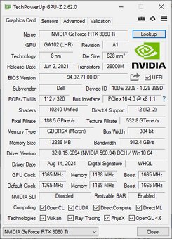 Dell OEM GeForce RTX 3080 Ti 12GB GDDR6X - 5