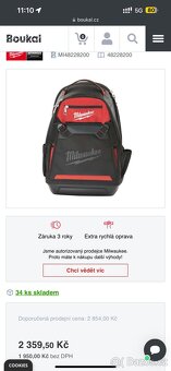 Milwaukee Batoh Backpack na prodej Jako Nový - 5