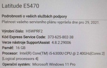 Prodám 14" notebook Dell Latitude E5470 - 5