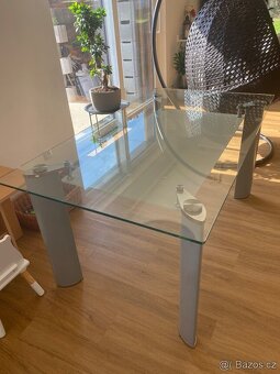 Italský luxusní skleněný stůl 160x90 - sklo 12mm - 5