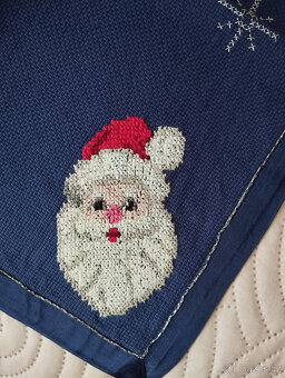 Vánoční prostírání, dečka, ruční výšivka - 5