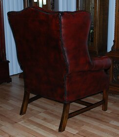 CHESTERFIELD-LEATHER-HIGH/BACK/WING CHAIR - 5