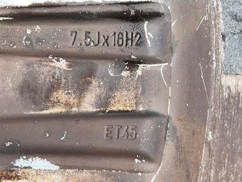 Original 2x ALU kola Audi 16" 7,5J ET45 + 225/55/R16 - 5