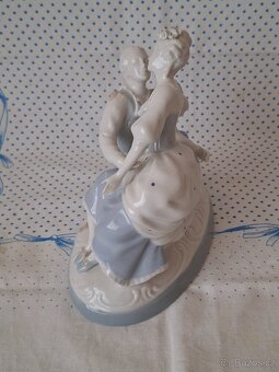 MILENCI porc.soška ROYAL DUX CHECHOSLOVAKIA výš.20cm - 5