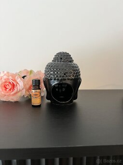 aroma lampa černá keramická svicen buddha - 5