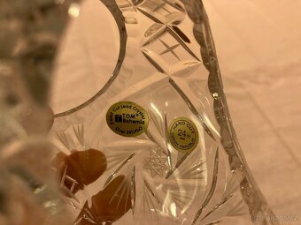 Košíček z ručně broušeného skla, český křišťál. Předání možn - 5