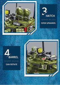 Stavebnice- Tank T85 kompatibilní s LEGO - 5