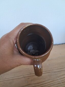 Starožitný hliněný džbánek - 5