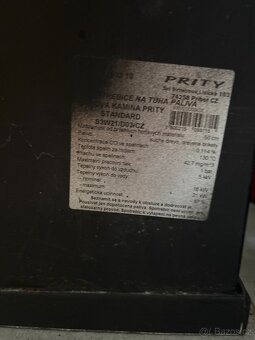 Prodám krbová kamna s výměníkem 21kW značka Prity - 5