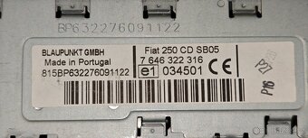 Originální autorádio Fiat 250 CD SB05 - 5