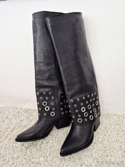Nové dámské kožené vysoké kozačky, velikost 38 a 39 - 5