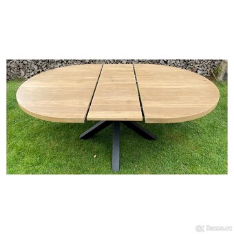 Masivní oválný stůl - Metalox 150 cm - 5