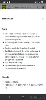 Sklápěcí přebalovaci pult Lidl - 5