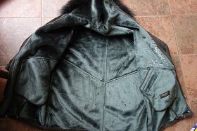 teplý dámský kabát/ bunda kapuce s kožíškem XL-XXL - 5