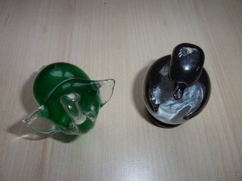 STARÁ SKLENĚNÁ FIGURKA - TĚŽÍTKO - SLON A TUČŇÁK - 5