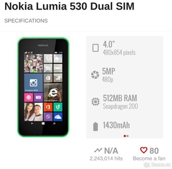 Mobilní telefon Nokia Lumia 530 / RM-1019 - 5