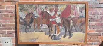 Velký obraz olej na plátně JÍZDA KRÁLŮ - 5