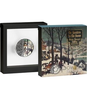 2023 Niue lovci ve sněhu Pieter Bruegel 2oz stříbrná mince - 5