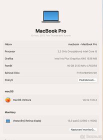 Macbook PRO 13, 16GB, 250GB, I5 - 5