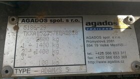 Dvoj-napravovy privesny vozik AGADOS/ALUVAN na PREDAJ - 5