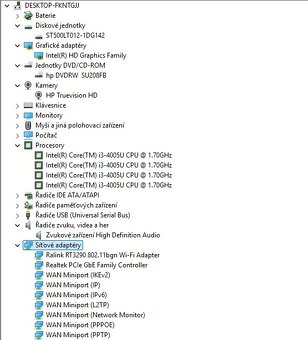 HP 350 G1,i3-4005U,WIN 11,HDD 500GB,RAM 8GB,15.6 palců - 5