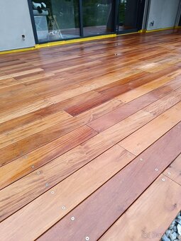 Garapa terasová prkna, hladké/ drážkované s dopravou - 5