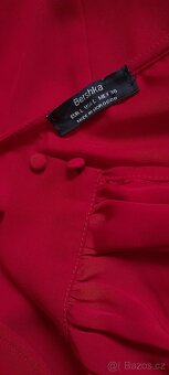 Bershka vínové zavinovací krátké šaty - 5