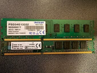RAM DDR3 4GB – 1333 / 1600 MHz – desktop PC – více kusů - 5