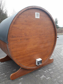 Venkovní sudová panoramatická sauna - 5