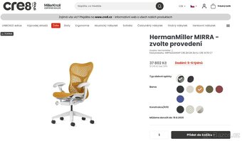 Kancelářská židle Herman Miller Mirra 2 - 5