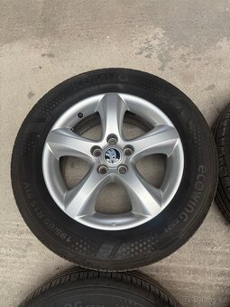 ALU Kola Octavia 1 + Zánovní letní pneu - 5