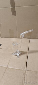 Designová skleněná váza / dekorace – ručně tvarované sklo - 5