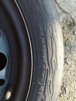 4x plechové disky Opel R16 + pneu 205/55/R16 - 5